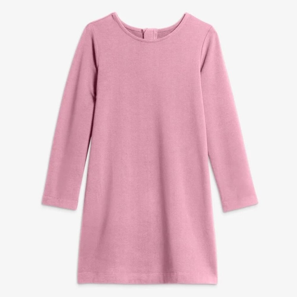 Kids' 10 Primary Rose Cozy Dress Long Sleeve